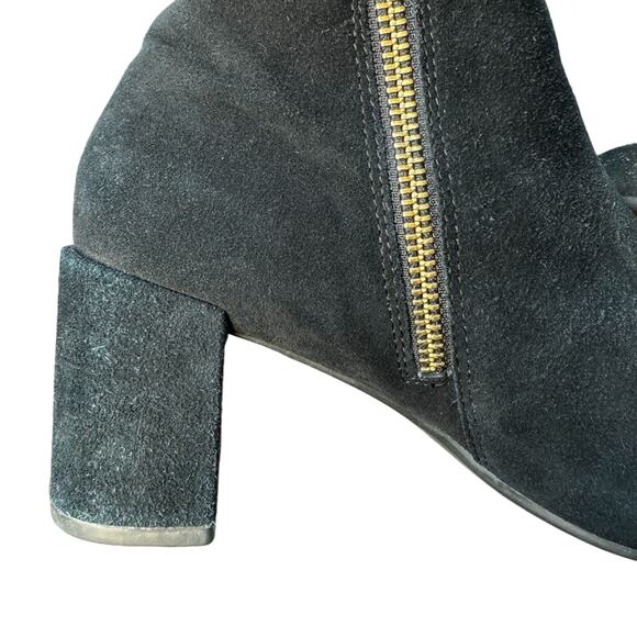 Womens Black Suede Over the Knee Boots 6.5 City Whimsigoth Party‎ Cocktail - Picture 9 of 14